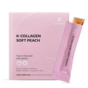 K-Nutra K-Collagen の柔らかいピーチ (15.9oz、30 棒) - 休日のギフト-皮、毛、釘の健康、おいのゼリー、速い吸収。 低分子マリンコラーゲン、ビタミンC