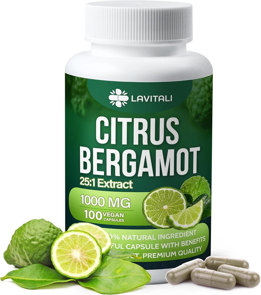 25xは、Citrus Bergamotのエキスのカプセル、100野菜のカプセル、Citrus Bergamot 1000mgのカプセル、非GMO、グルテンフリー、すべての自然、ベジタリアンのカプセルに集中しました
