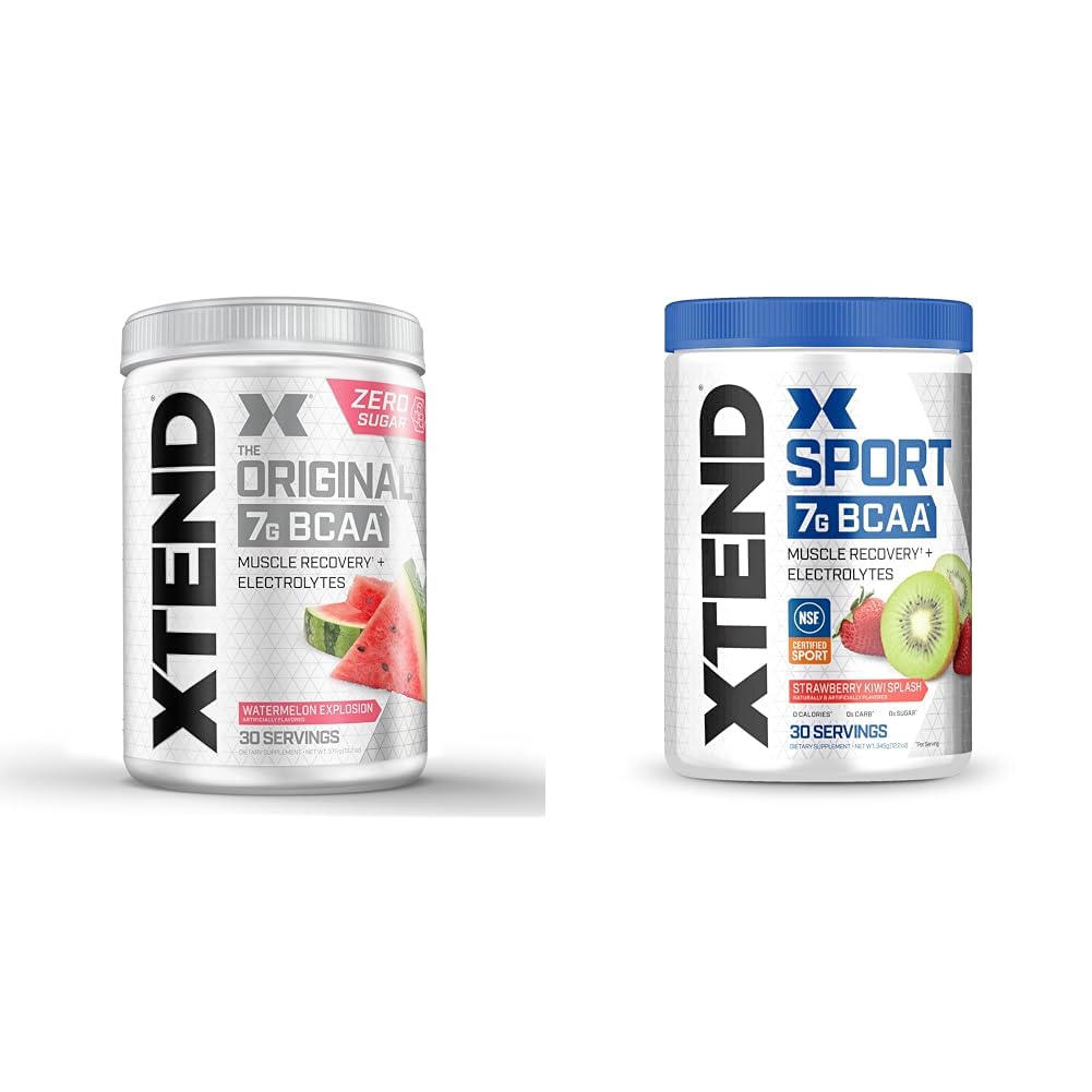 XTENDの元のBCAAの粉のスイカの耐圧防爆及びスポーツBCAAの粉のいちごのキウイ スプラッシュ-アミノ酸との回復及び水和のための電解質の粉- 30のサービング
