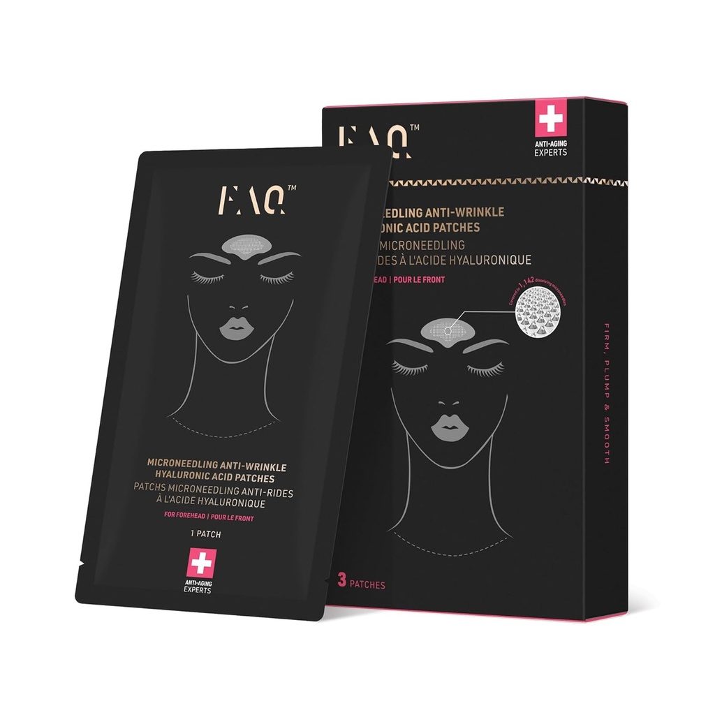 ForeheadのためのFAQ Hyaluronic酸パッチ - 額のパッチ - 旅行に優しいスキンケア - 3 PC。