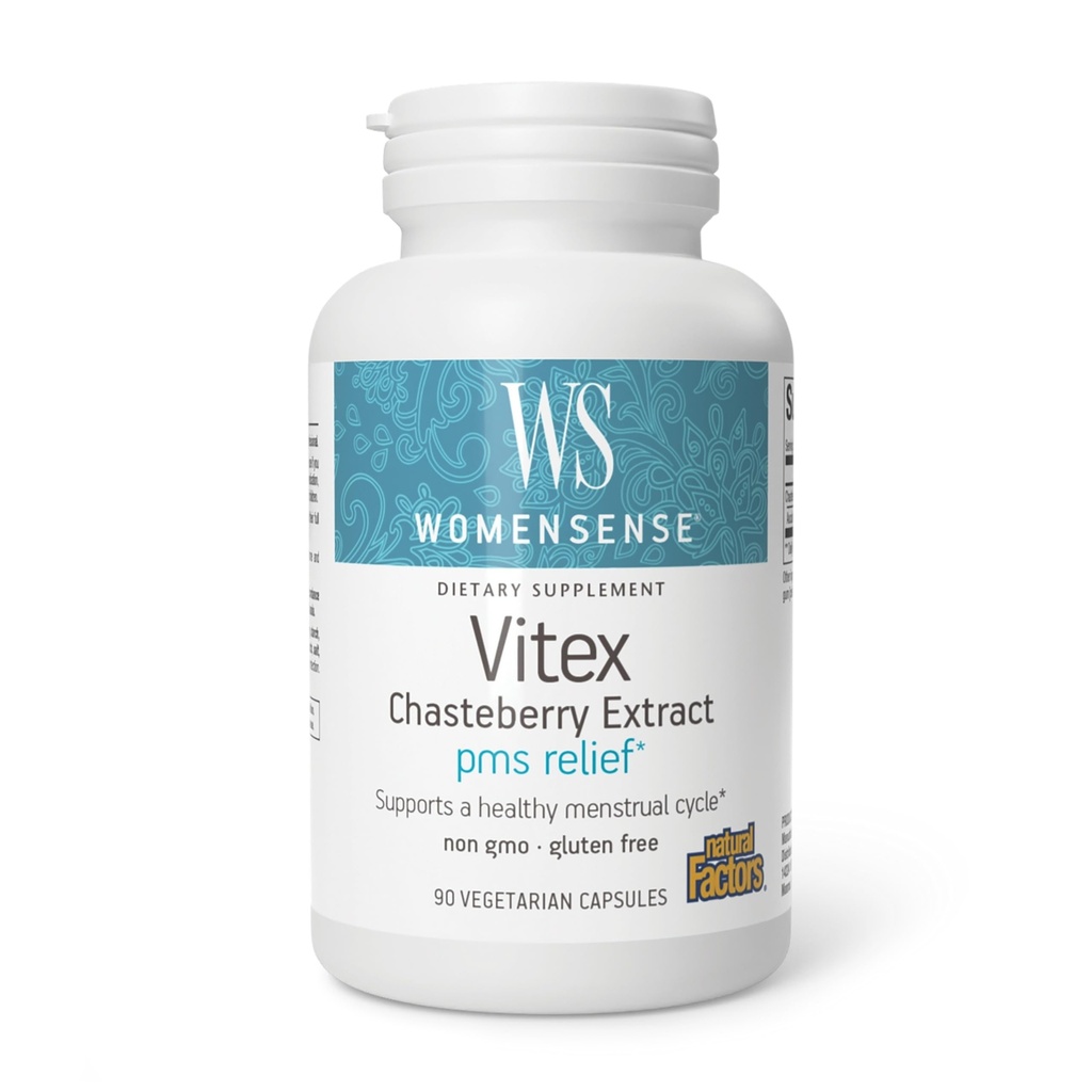 ナチュラルファクター、Vitex Chasteberry Extract、PMSとMenopauseの痛みの症状を助け、90カプセル(90サービング)