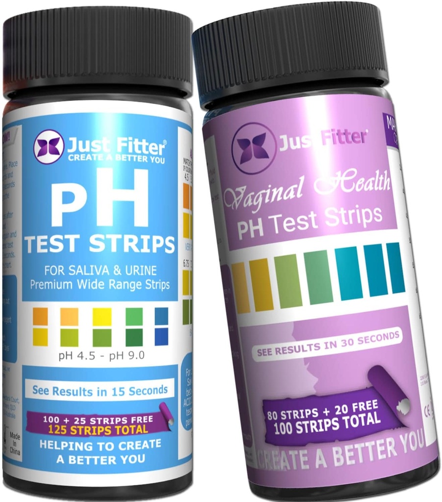 フィッターの女性の体と腟pHバンドル。 尿、唾液、および腟pHのバランスのための正確なpHのストリップ。 完全なボディ ウェルネスのための簡単な速いテスト解決。