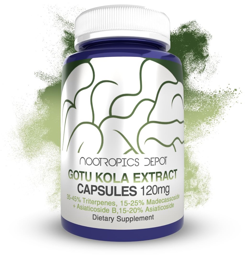 ノトropicsデポゴツコラ抽出カプセル | 120mg | 90カウント | 耐酸性 | センタラアシアチカ | 35-45% トリテルペン | 健康なストレスレベルをサポート | 記憶の強化を促進