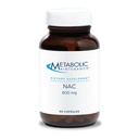 メタボリックメンテナンスNAC 600mgカプセル - 肝臓および免疫サポートのためのN-アセチルシステイン600mgサプリメント - 男性と女性のための抗酸化防衛50 + - 60カプセル