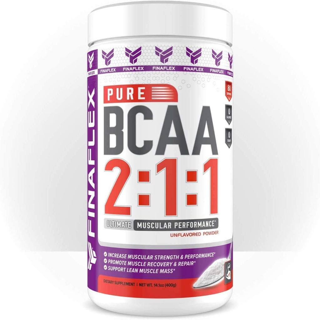 FINAFLEX純粋なBCAA 2:1:1、非風味 - 14.1オンス - 強度、回復とパフォーマンスを促進 - 2:1のロイシン、イソロイシン&バリン+ビタミンC - 80のサービングの比率