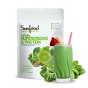 Sunfoodオーガニックスーパーグリーン&プロテイン - グリーンスーパーフードパウダー、オーガニックプロテインパウダー、植物ベースのビーガンプロテイン、グアットヘルスw / クロレラ&スピルリナ、サービングあたり23gタンパク質 - 8オンス