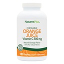 NaturesPlusオレンジジュースChewableビタミンC - 500mg、180錠 - 高効力免疫サポートサプリメント、酸化防止剤 - 胃に優しい - 野菜、グルテンフリー - 180サービング