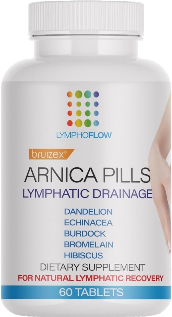 Bruizex Arnica Pills 投稿 外科 回復 のために 美化, 腫れ & リンパドレーナー, リンパ浮腫 & BBL, 線維症の治療, マッサージ オイル & リポフォーム, 60 錠