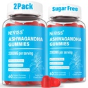 Ashwagandhaのグミー、大人のためのマグネシウムのGlycinateのグミー2000mg、ビタミンB6、亜鉛、Rhodiola Rosea、レモン バルム、弛緩サポート、自然なZzz、頭脳、筋肉、スタミナ、エネルギー、砂糖は放します