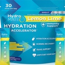 HydroMATE Electrolyte Powder Lemon Lime Hydration Packets Low Sugar 30 Count
