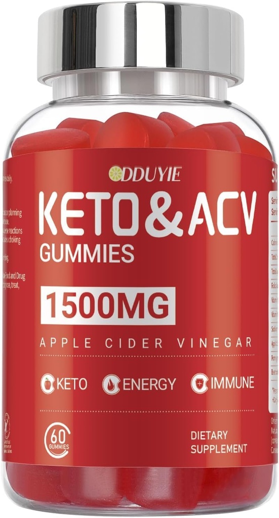 Keto ACVグミー、Apple Cider Vinegar&ビタミンB12 B6 - 男性と女性のために - 60カウント