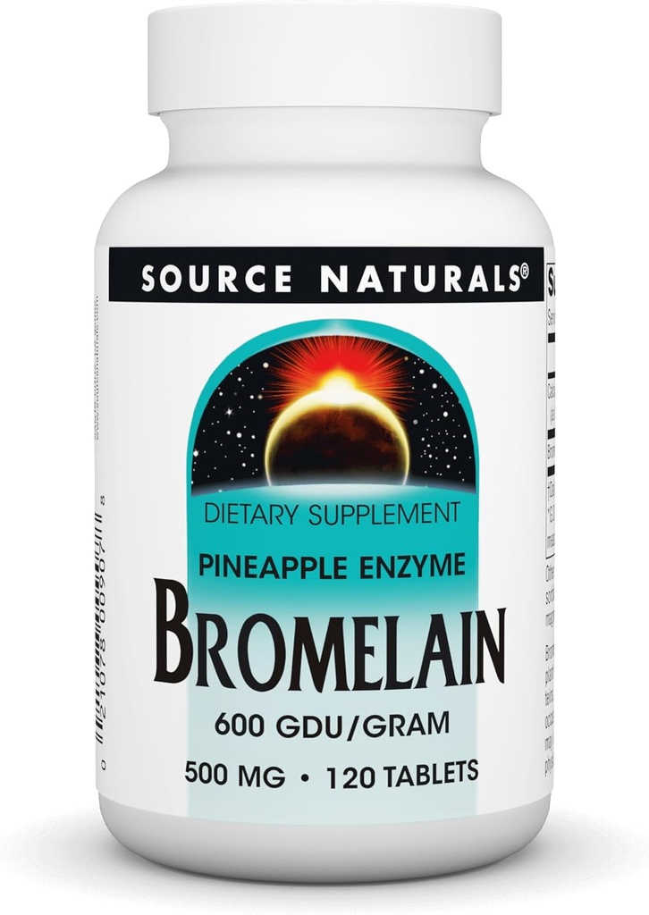 源のNaturals Bromelainのプロテオリンの酵素の補足、500mg - 120のタブレット