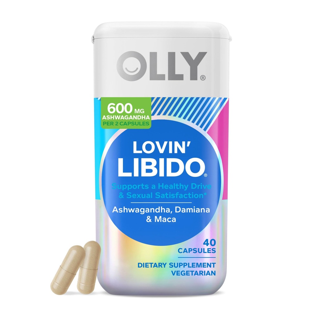 OLLY Lovin Libidoカプセル、Ashwagandha、Maca&Diana、ベジタリアン、女性のためのサプリメント、20日の供給 - 40カウント