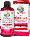 女性向けMaryRuth Organic Multivitamin、メンズ&キッズ | 液体モーニングマルチビタミン | ビタミンA C D E B6 B12 ビオチン亜鉛 | 美 | ヴィーガン | GMO非GMO | グルテンフリー | 15 サービング