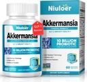 Akkermansia Probiotics、GLP-1 Probiotics for Women & Men - 10 Billion AFUs + Organic Prebiotics、Digestive、Gut、免疫及び全面的な健康は、ガット消化性ライニング機能を高めます(60カプセル、1パック)