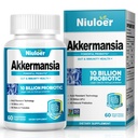 Akkermansia Probiotics、GLP-1 Probiotics for Women & Men - 10 Billion AFUs + Organic Prebiotics、Digestive、Gut、免疫及び全面的な健康は、ガット消化性ライニング機能を高めます(60カプセル、1パック)