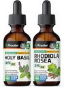 BIO KRAUTER 聖バジルチンチ 2 Fl. Oz. & Rhodiola Rosea Tincture 2 Fl. Oz.