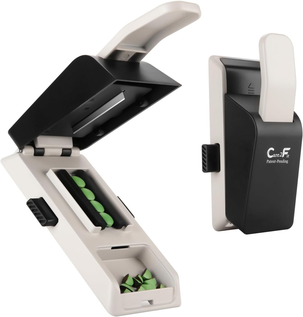 自動センタリングピルカッター装置、402ステンレスブレード、アンチカットデザイン、人間工学に基づいた操作制御、米国(白)で設計された航空アルミ合金製ピルスプリッタ