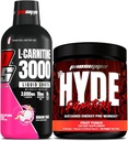 PROSUPPS L-カルニチン3000興奮剤フリー液体ショット(ドラゴンフルーツ)とハイドシグネチャーシリーズプレワークアウトエナジーパウダードリンク(フルーツパンチ)バンドル