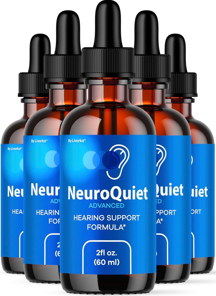 (5パック)NeuroQuietドロップ - 公式NeuroQuietデイリー補聴器毎日の補聴器すべての自然クリーン液体アドバンストフォーミュライヤーヘルス、講堂クラリティ&インナーイヤーバランスレビュー、5ヶ月間5ボトル
