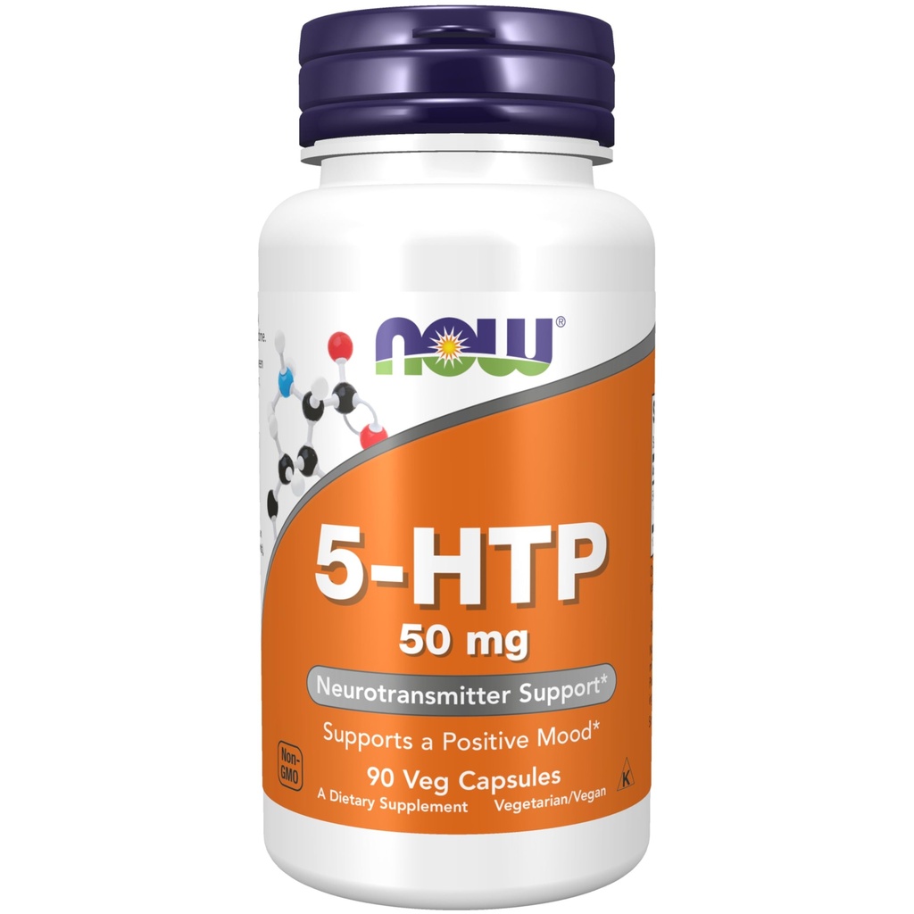 NOW Foods Supplements, 5-HTP (5-hydroxytryptophan) 50 mg, Neurotransmitter Support*, 90 Veg Capsules