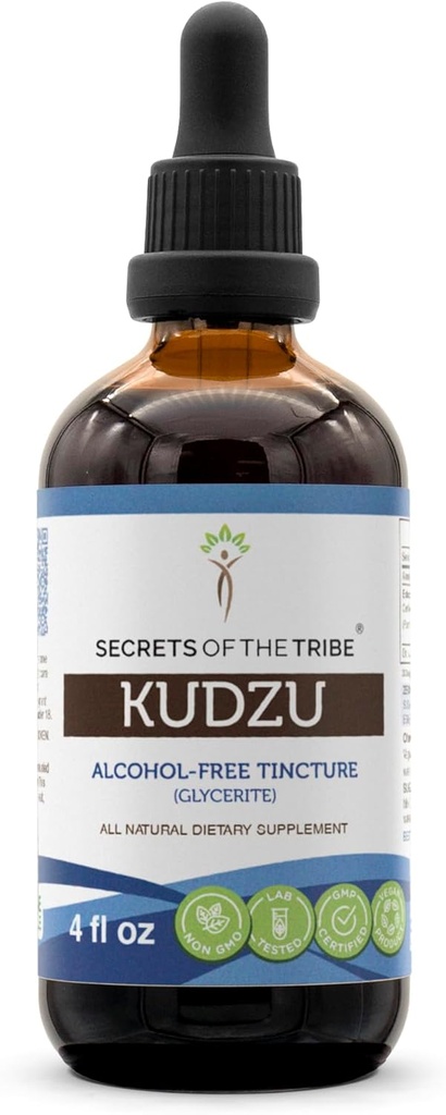 Tribe Kudzu Tinctureアルコールフリー液体エキス、Kudzu(Pueraria Lobata)ドライベリー(4 FL OZ)の秘密