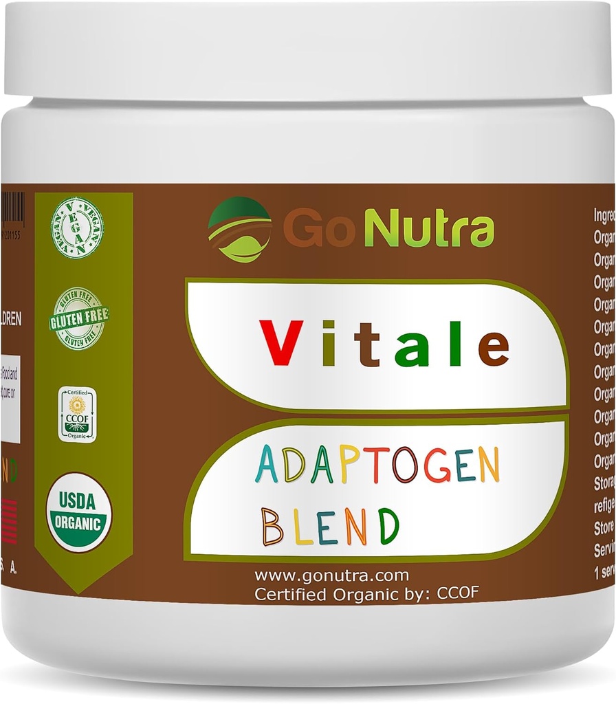 Nutra Adaptogen Blend Organic Superfoodスムージーパウダー | Maca、Ashwagandha、Rhodiola、Ginseng、マッシュルーム、その他 | スーパーフードブレンド アダプトゲンスムージーブースターパウダー 8oz