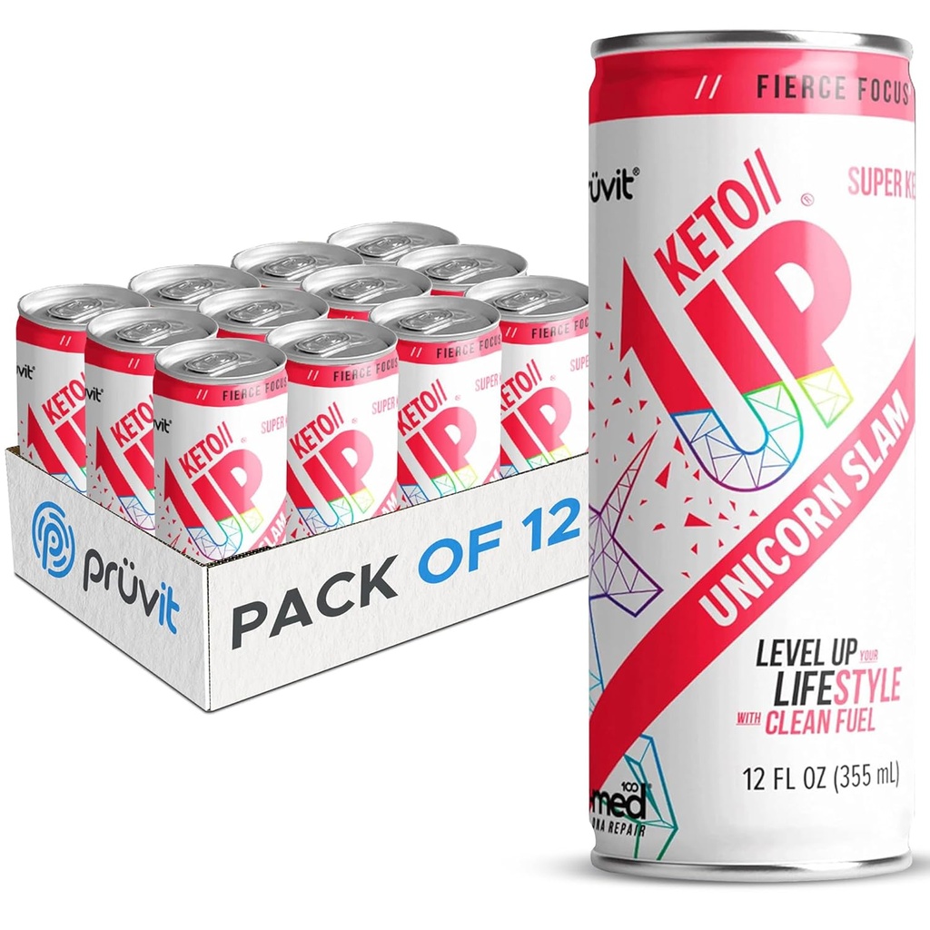 The Unicorn Slam Keto//Up® Drink – Ready-to-Drink Ketones for Focus for Men and Women 12 Pack