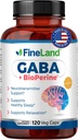 FineLand GABA + BioPerine® – リラックス&デイリーカルムのためのガンマ-アミノ酪酸サプリメント | 感情的な幸福をサポート, ビーガン – 120 カプセル, アメリカ製