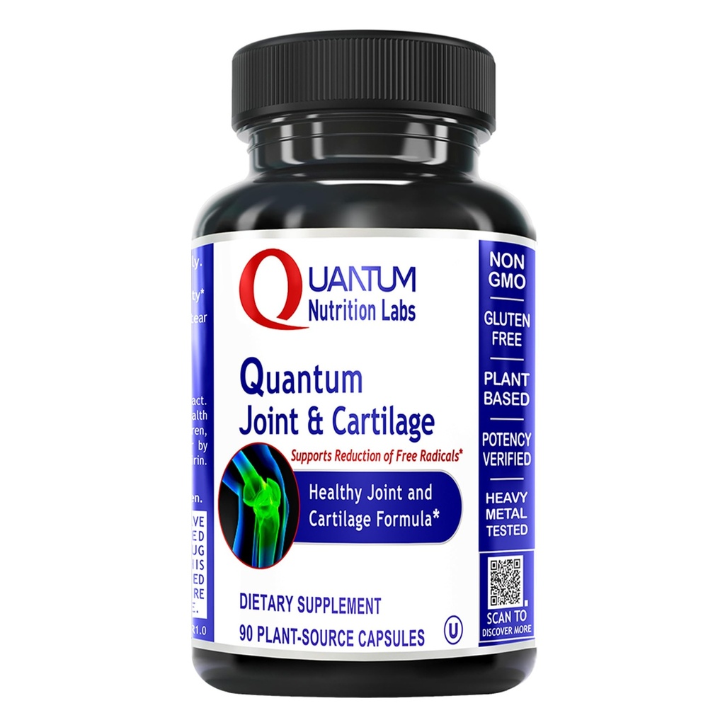Quantumの接合箇所及び軟骨サポート補足-人及び女性のために、共同移動性および筋肉健康、軟骨の修理、グルテンフリー、植物源にされる、非GMO - 90のカプセル