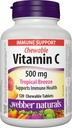 Webber NaturalsのビタミンCのChewable 500のmg、120の熱帯のBreezeの味のタブレット