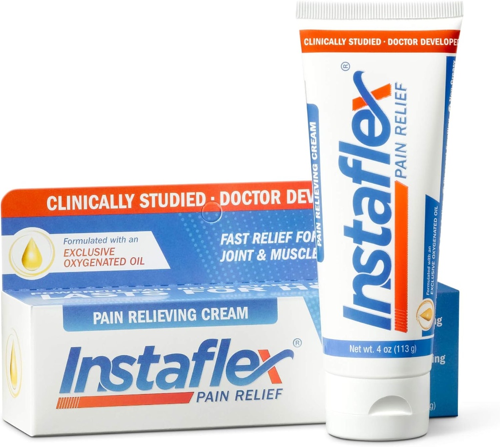 Instaflexの痛みの軽減のクリームは関節炎、背部苦痛、緊張および接合箇所および筋肉苦痛からの臨床的に苦しむ痛みの軽減を(4つのoz)渡します