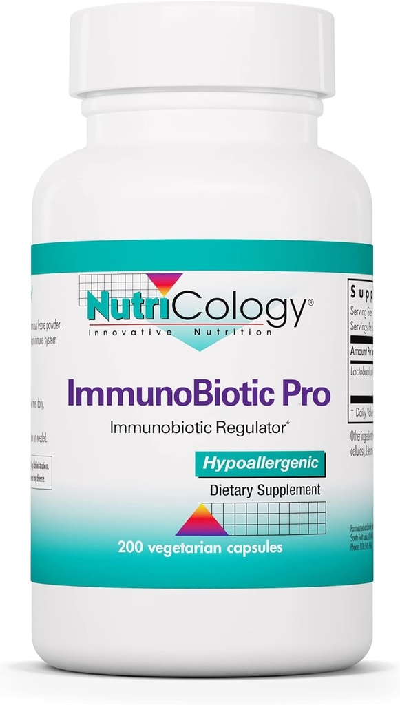 Nutricology ImmunoBiotic Proのサプリメント - Lactobacillus Rhamnosus Lysate Powder 75mg、Immobioticレギュレータ、免疫サポート、ベジタリアンカプセル - 200カウント