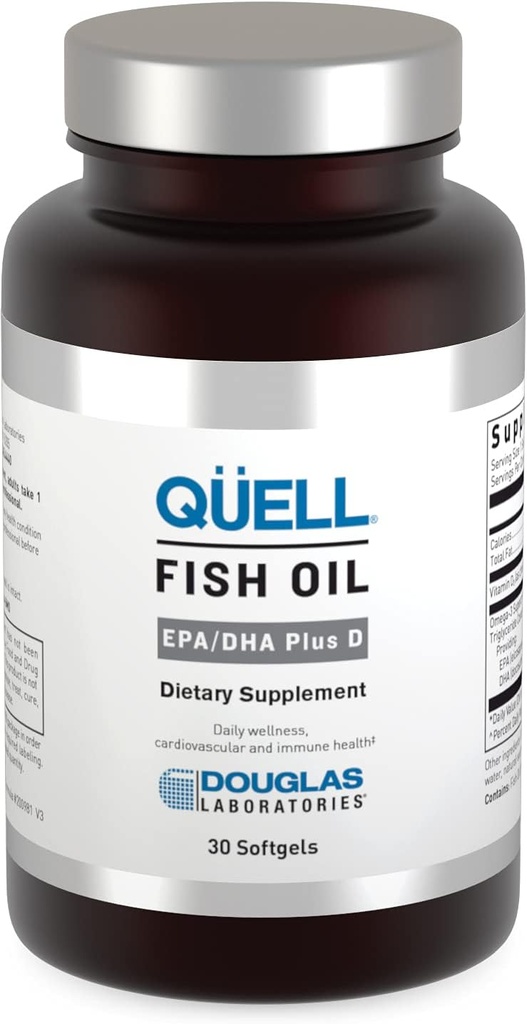 ダグラス研究所 ケルフィッシュオイル EPA/DHA Plus D | 3:2 EPAの比率 DHA エッセンシャルオメガ 3 脂肪酸プラス 1,000 ビタミンD3*のI.U. | 30 Softgels