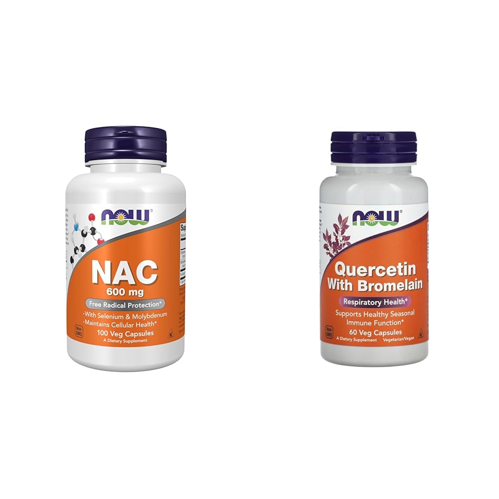 今サプリメント, NAC (N-アセチル Cysteine) 600 ゼレン&モリブデンと mg, 100 ベジーカプセル & 今Bromelainでケルセチン - 60 ベジーカプセル