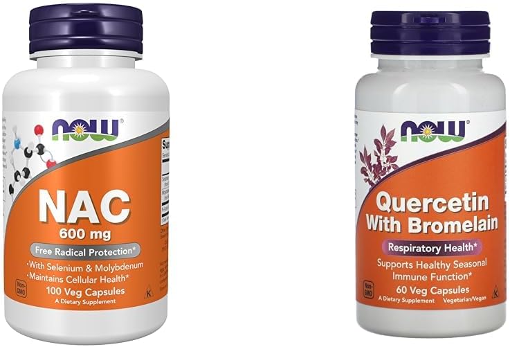 今サプリメント, NAC (N-アセチル Cysteine) 600 ゼレン&モリブデンと mg, 100 ベジーカプセル & 今Bromelainでケルセチン - 60 ベジーカプセル