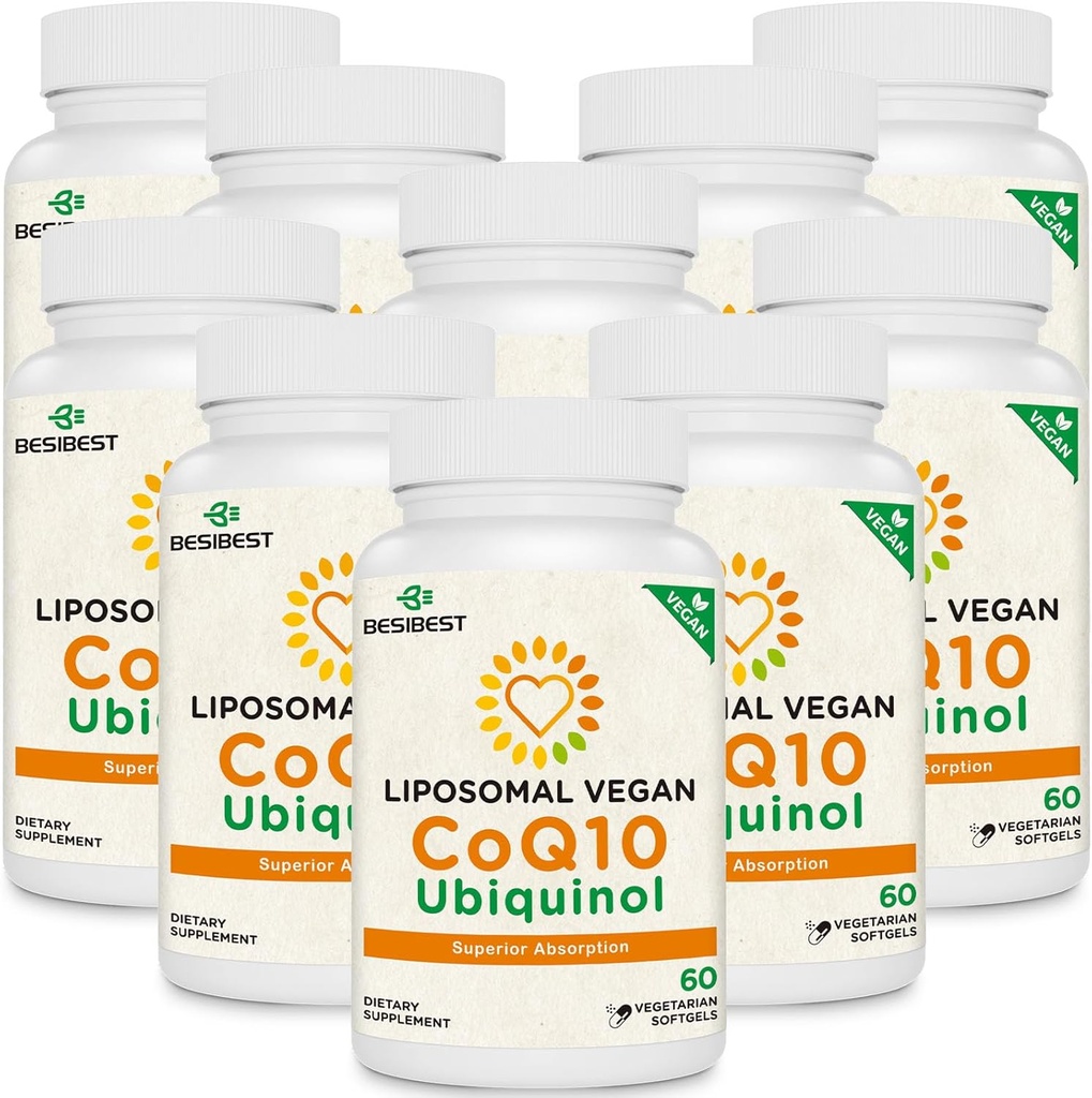 1000mg Liposomal CoQ10 Ubiquinol、600のビーガンSoftgels、高い吸収のUbiquinol CoQ10の補足、中心機能及びエネルギー生産のためのCoenzyme Q10の活動的な酸化防止の形態