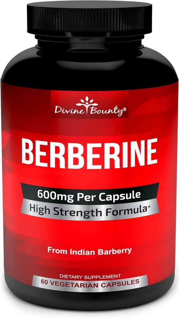 Divine Bounty の純粋な Berberine のコンプレックス-カプセルの Berberine HCl の補足ごとの 600mg - 60 のベジタリアンのカプセル