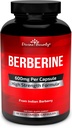 Divine Bounty の純粋な Berberine のコンプレックス-カプセルの Berberine HCl の補足ごとの 600mg - 60 のベジタリアンのカプセル