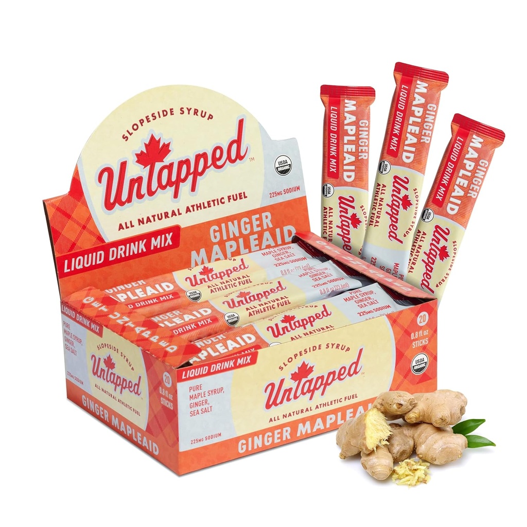 UnTapped Liquid Ginger Mapleaid - Individually Packaged - Box of 20