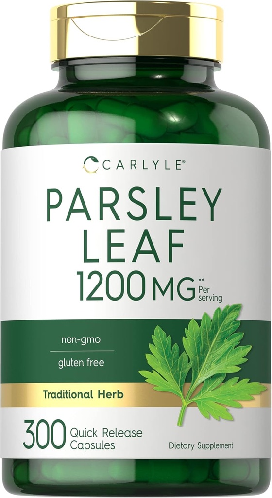 Carlyle Parsley リーフカプセル 1200mg | 300 カウント | 非GMO、グルテンフリーサプリメント