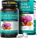 Milk Thistle Supplement - Liver Detox Cleanse Formula Herbal Liver Support with Milk Thistle, Dandelion Root, Artichoke, Turmeric, Astragalus for Liver Health, 90 Capsules