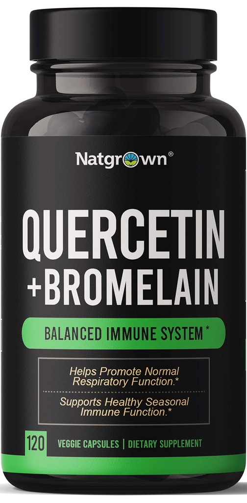 Bromelainの補足のコンプレックス- 120のカプセルが付いているNatgrownのケルセチン