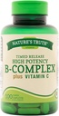 Nature's Truth B-Complex PlusビタミンCタイムリリース、100カウント(パッケージ3)