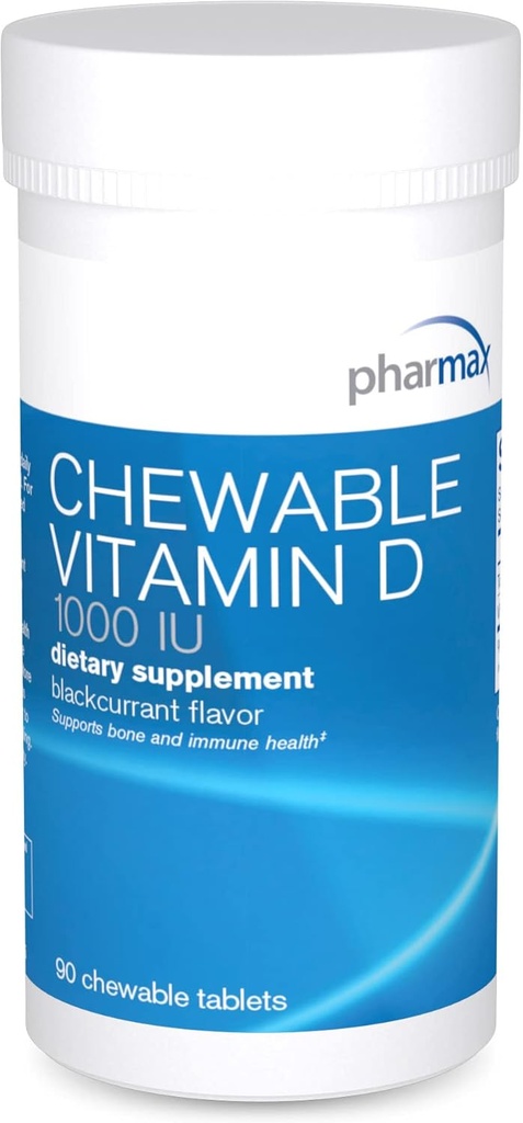 PharmaxのChewableのビタミンD (1000 IU) | 骨および歯の発達そして維持を支えて下さい | 90のChewableのタブレット