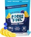 FocusFuel Energy Chews – Blue Razzberry Lemonade (15 Servings) – 100mg Caffeine + Alpha GPC + L-Theanine + B12, Magnesium – Great Taste – No Crash or Jitters