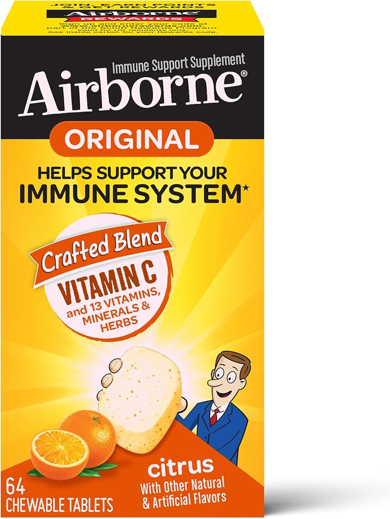 亜鉛が付いているAirborne 1000mgのビタミンCのChewableタブレット、強力な酸化防止剤のビタミンA C及びE - 64のChewableのタブレット、柑橘類の味