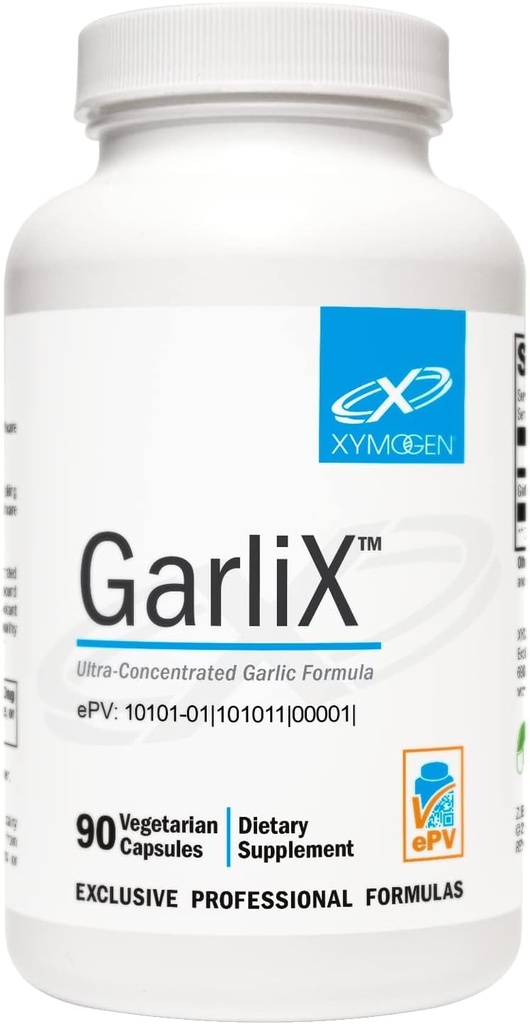 XYMOGEN GarliX - 抗酸化活性、心血管 + 免疫健康 (90 カプセル) をサポートするアリシン + アリシンと超濃縮ニンニクサプリメント