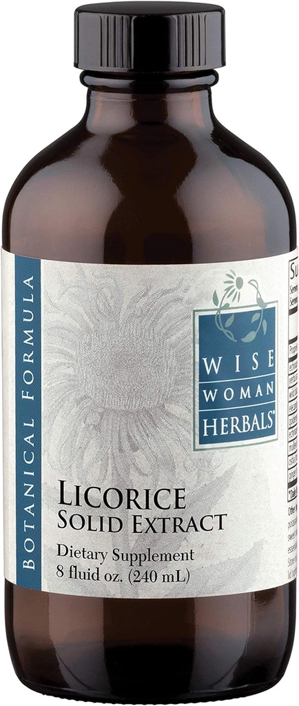 Wise Woman Herbals Licorice Root Solid Extract 4:1, Alcohol-Free, Herbal Digestive & Stomach Comfort, Adrenal Balance, Immune & Respiratory Support, Supports a Healthy Inflammatory Response, 8 Fl Oz