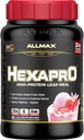 AllMAX HEXAPRO、いちご - 2 lb - 25 グラムのたんぱくパーサービング - 8 時間 Sustained リリース - ゼロ砂糖 - 21 仕入